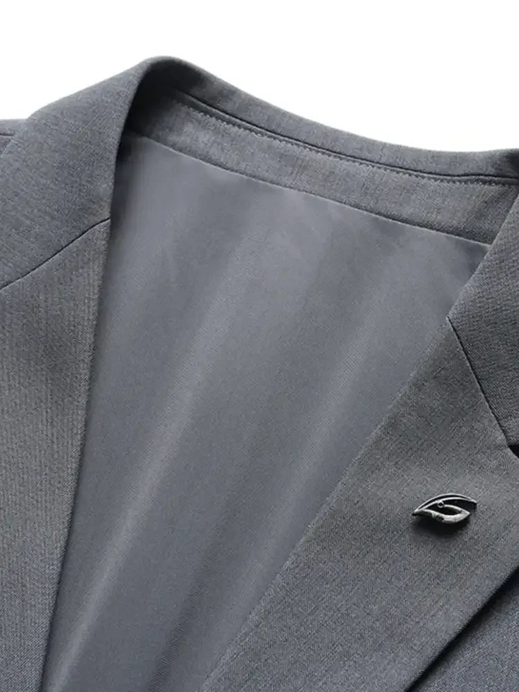Men's Lapel Collar Long Sleeve Blazer