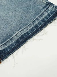 Men's Letter Print Straight Leg Jeans