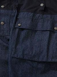 Men's Loose Fit Cargo Denim Overalls