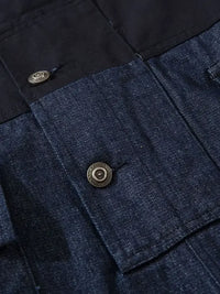 Men's Loose Fit Cargo Denim Overalls