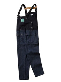 Men's Loose Fit Cargo Denim Overalls