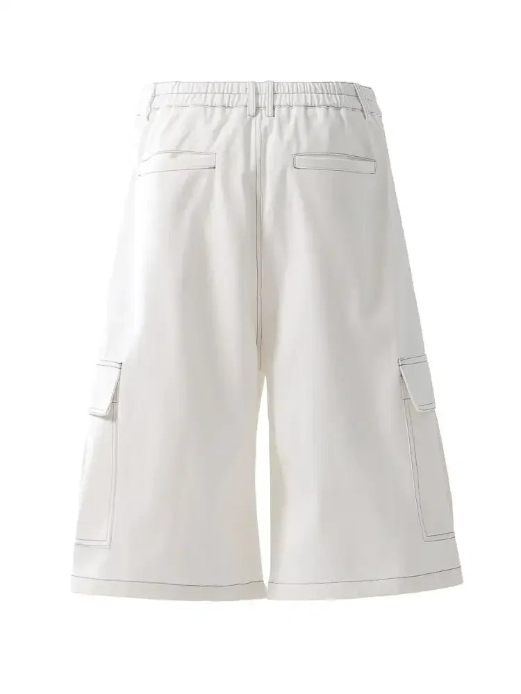 Men's Loose Fit Cargo Denim Shorts