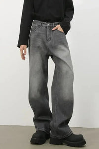 Men's Loose Fit Jeans with Pockets - Update AvenueTrendsi100400215106108100400215106108Men's Loose Fit Jeans with PocketsDark Gray