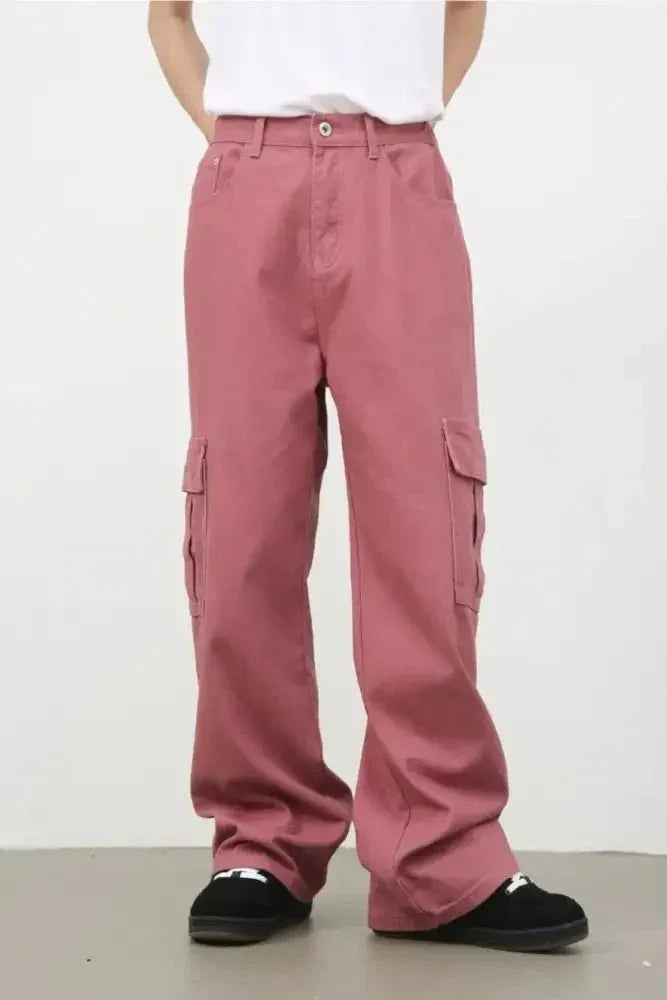 Men's Mid Rise Jeans with Cargo Pockets - Update AvenueTrendsi100400250818038100400250818038Men's Mid Rise Jeans with Cargo PocketsDusty Pink