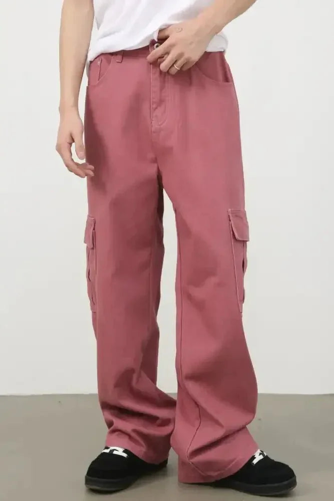 Men's Mid Rise Jeans with Cargo Pockets - Update AvenueTrendsi100400250818038100400250818038Men's Mid Rise Jeans with Cargo PocketsDusty Pink