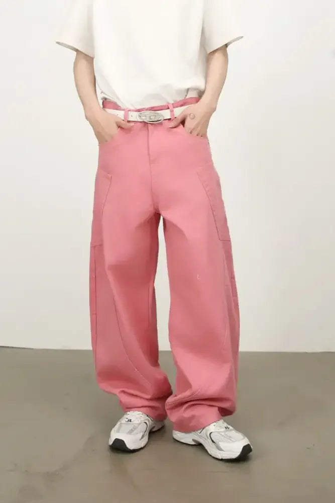 Men's Mid Rise Wide Leg Jeans
