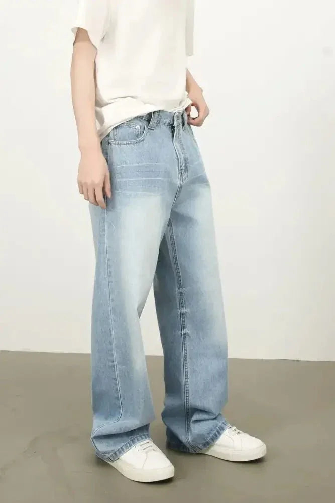 Men's Mid Rise Wide Leg Jeans with Pockets - Update AvenueTrendsi100400293358830100400293358830Men's Mid Rise Wide Leg Jeans with PocketsMedium
