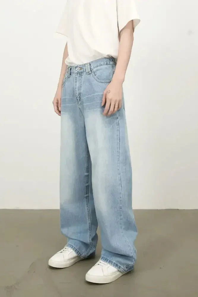 Men's Mid Rise Wide Leg Jeans with Pockets - Update AvenueTrendsi100400293358830100400293358830Men's Mid Rise Wide Leg Jeans with PocketsMedium