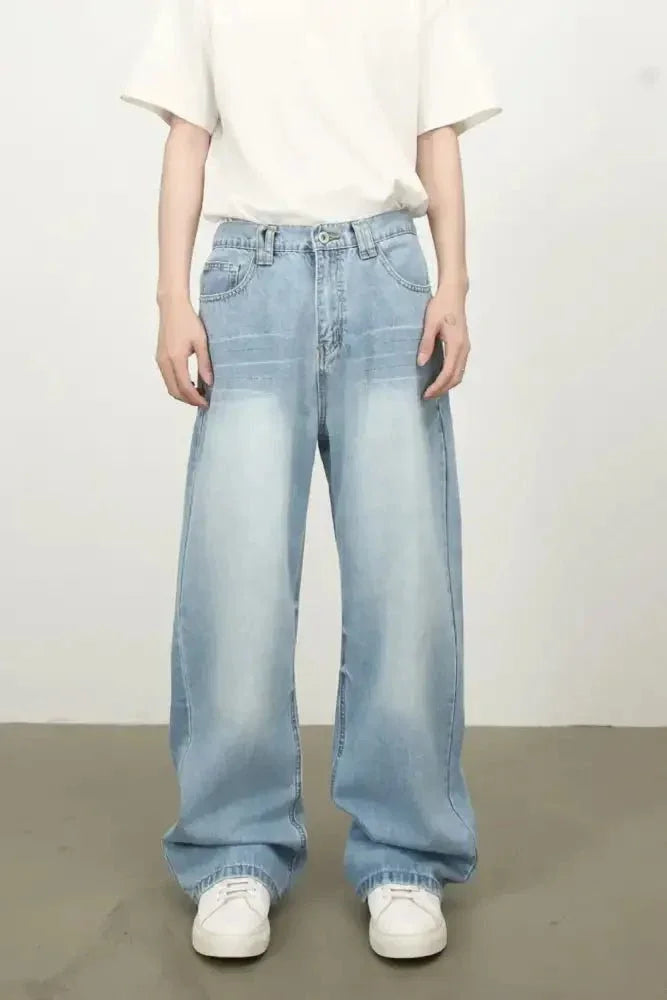 Men's Mid Rise Wide Leg Jeans with Pockets - Update AvenueTrendsi100400293358830100400293358830Men's Mid Rise Wide Leg Jeans with PocketsMedium