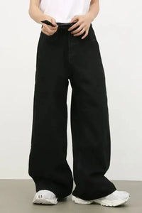 Men's Mid Rise Wide Leg Jeans - Update AvenueTrendsi100400986853895100400986853895Men's Mid Rise Wide Leg JeansBlack