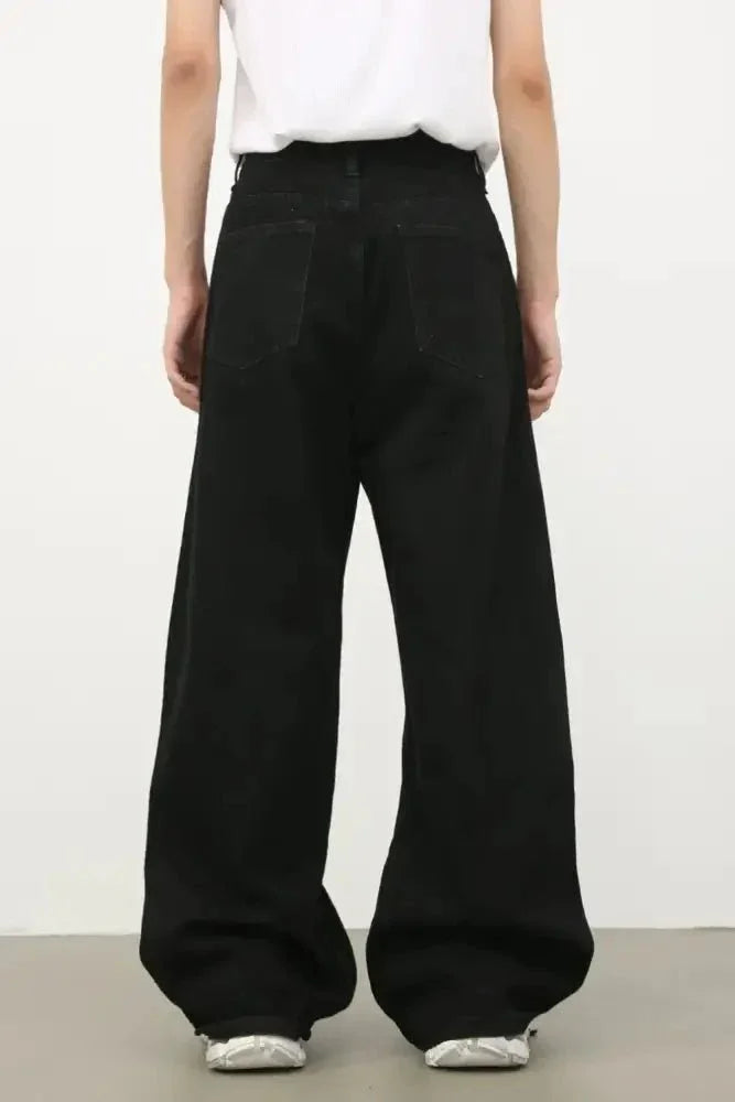 Men's Mid Rise Wide Leg Jeans - Update AvenueTrendsi100400986853895100400986853895Men's Mid Rise Wide Leg JeansBlack