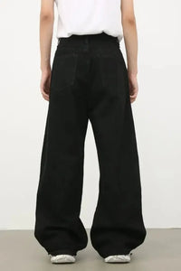 Men's Mid Rise Wide Leg Jeans - Update AvenueTrendsi100400986853895100400986853895Men's Mid Rise Wide Leg JeansBlack