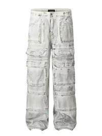Men's Multi - Pocket Cargo Denim Jeans - Update AvenueTrendsi100400952544652100400952544652Men's Multi - Pocket Cargo Denim JeansApply Dirty White