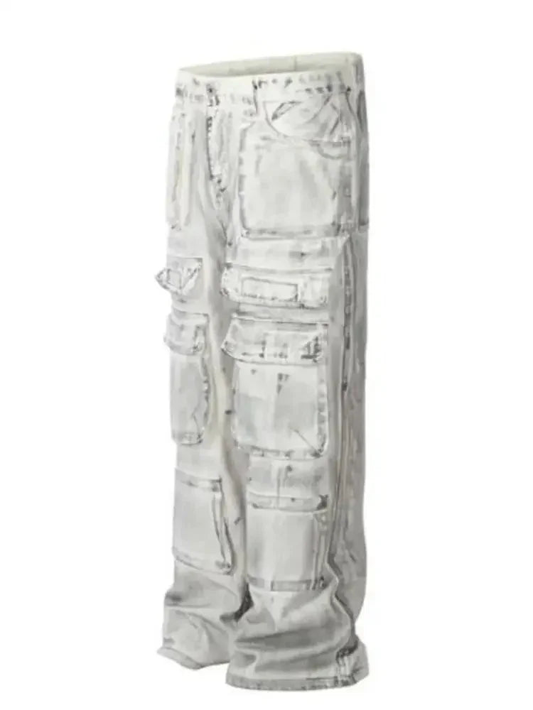 Men's Multi - Pocket Cargo Denim Jeans - Update AvenueTrendsi100400952544652100400952544652Men's Multi - Pocket Cargo Denim JeansApply Dirty White