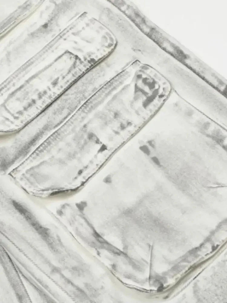 Men's Multi - Pocket Cargo Denim Jeans - Update AvenueTrendsi100400952544652100400952544652Men's Multi - Pocket Cargo Denim JeansApply Dirty White