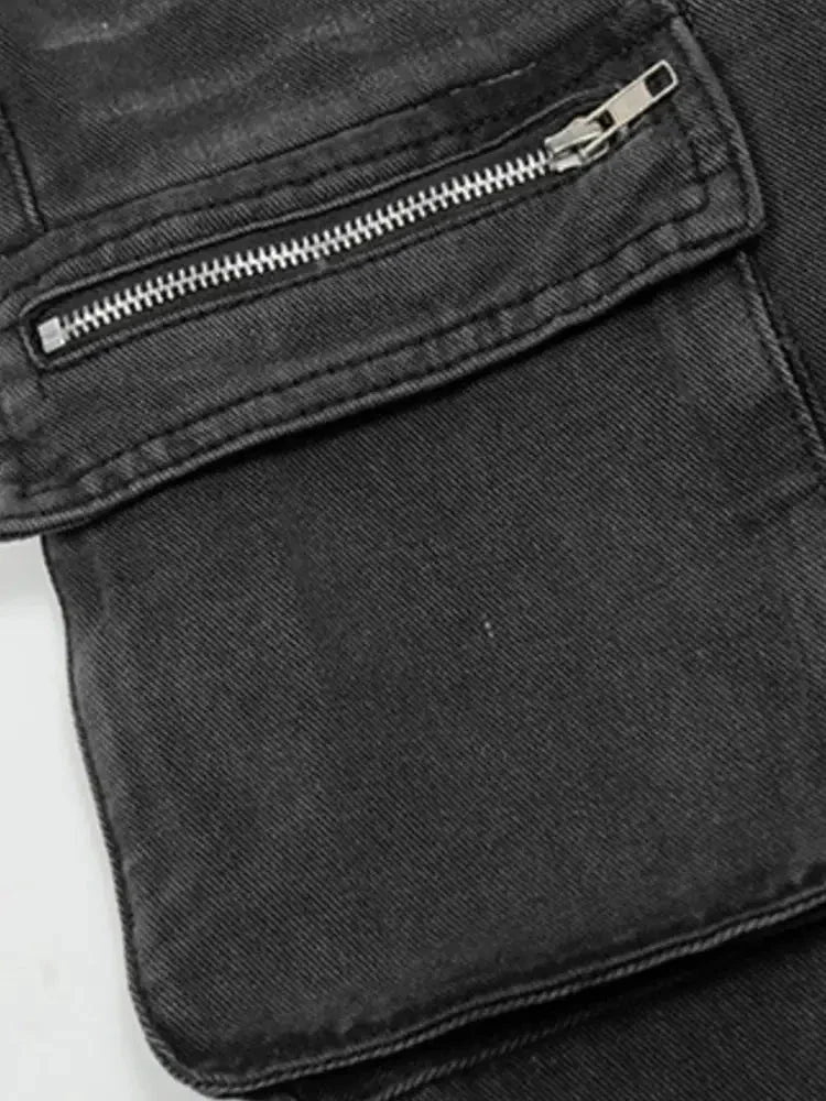 Men's Multi - Pocket Cargo Style Wide Leg Jeans - Update AvenueTrendsi100400672177255100400672177255Men's Multi - Pocket Cargo Style Wide Leg JeansBlack Gray