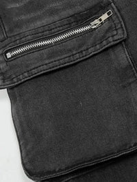 Men's Multi - Pocket Cargo Style Wide Leg Jeans - Update AvenueTrendsi100400672177255100400672177255Men's Multi - Pocket Cargo Style Wide Leg JeansBlack Gray