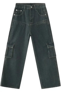 Men's Multi Pocketed Cargo Jeans - Update AvenueTrendsi100400172747584100400172747584Men's Multi Pocketed Cargo JeansDark