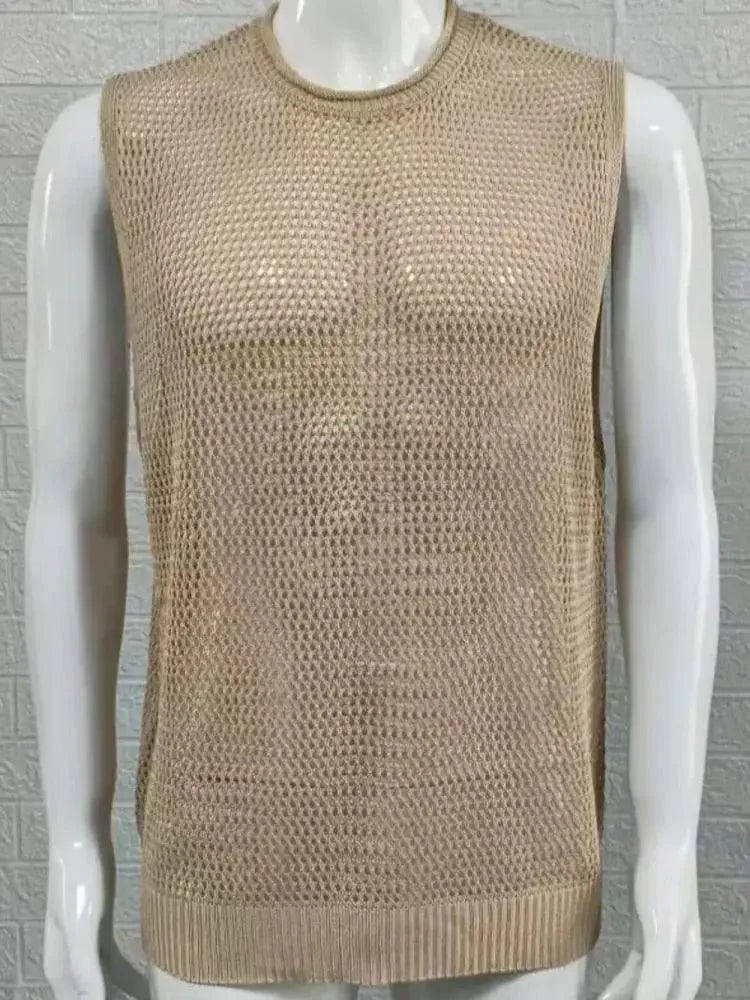 Men's Openwork Round Neck Sleeveless Knit Top - Update AvenueTrendsi10040061856133610040061856133629d2e2a1 - 9179 - 482f - b585 - 8f3536cbe9fe - MaxKhaki