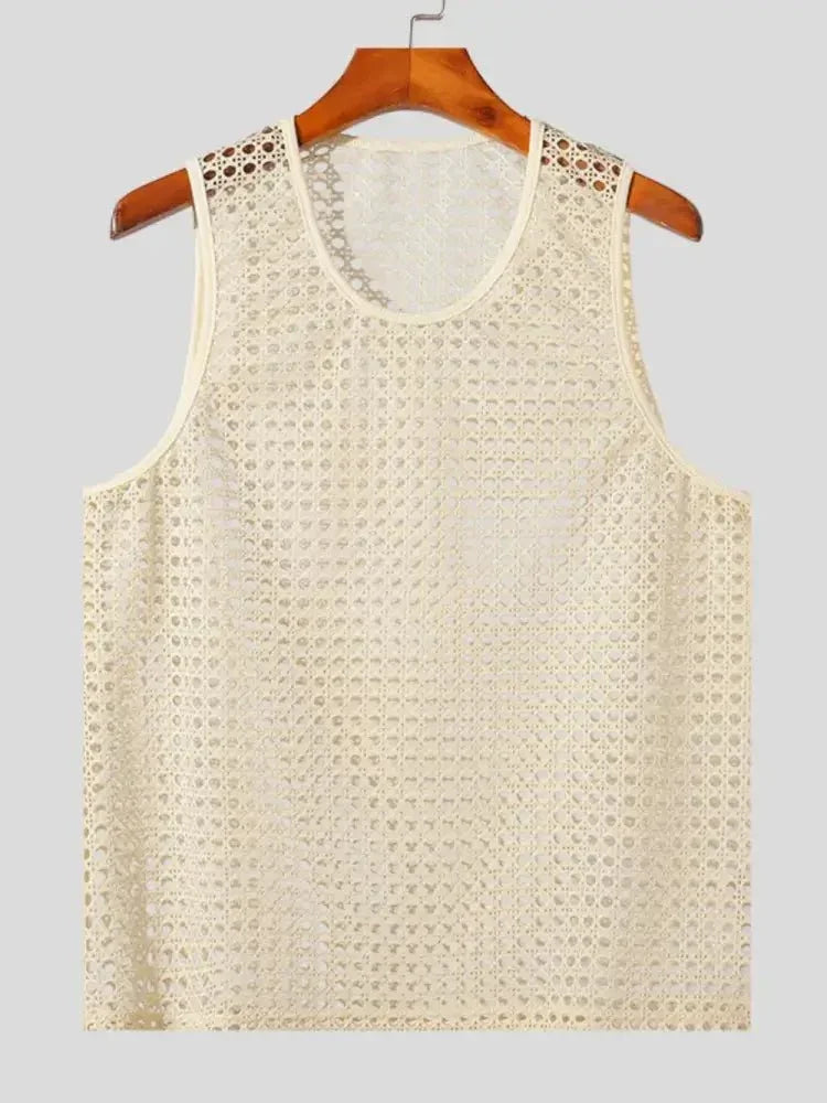 Men's Openwork Round Neck Tank - Update AvenueTrendsi1004005080304491004005080304490621fdc8 - c6b9 - 4393 - b83c - 32d454a0ca73 - MaxBeige