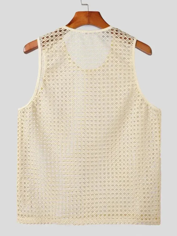 Men's Openwork Round Neck Tank - Update AvenueTrendsi100400508030449100400508030449f6fb7768 - b87d - 4e91 - 8334 - 7e8fd0e7961c - MaxBeige