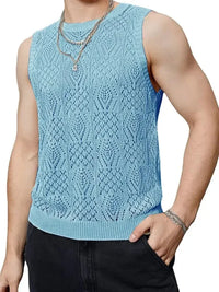 Men's Openwork Round Neck Tank - Update AvenueTrendsi100400765163086100400765163086e2d910ad - 342b - 409c - bbd2 - aff677008116 - MaxPastel Blue