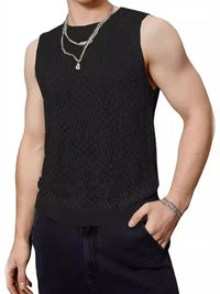 Men's Openwork Round Neck Tank - Update AvenueTrendsi100400765163793100400765163793160338a9 - 919d - 4c12 - 8794 - 9e036217e95a - MaxBlack