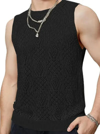 Men's Openwork Round Neck Tank - Update AvenueTrendsi100400765163793100400765163793d1883646 - 8777 - 47eb - afaa - 52f014a4af7c - MaxBlack