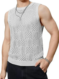 Men's Openwork Round Neck Tank - Update AvenueTrendsi10040076516932710040076516932794e3d780 - 1469 - 4e0c - bd14 - 64e7735b15b4 - MaxGray