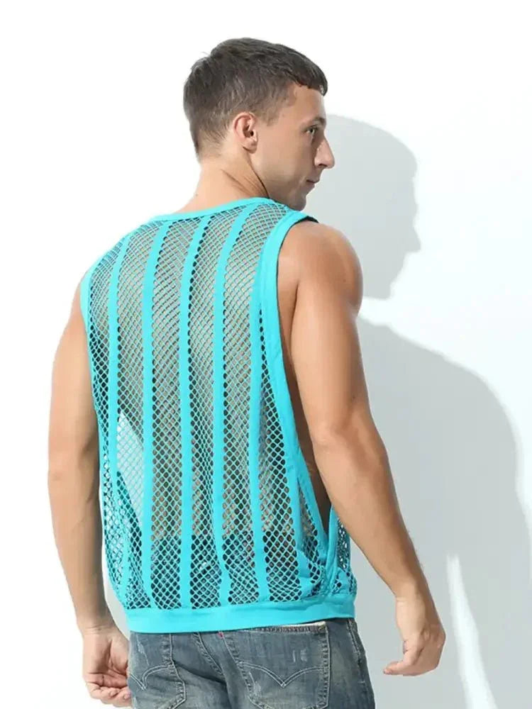 Men's Openwork Round Neck Tank - Update AvenueTrendsi100400924611984100400924611984ea604674 - 4da9 - 4188 - b02c - a80d8e4f7455 - MaxTeal