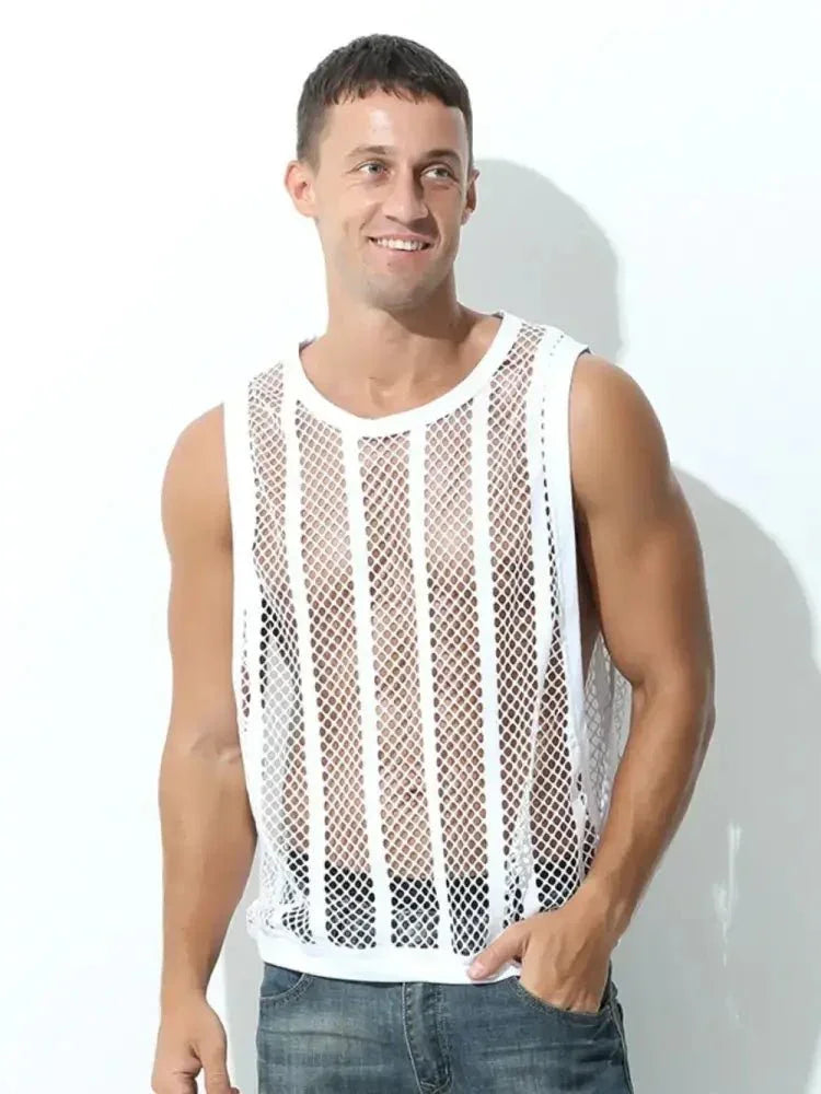Men's Openwork Round Neck Tank - Update AvenueTrendsi1004009246170941004009246170949951b1e1 - 4bbb - 46d5 - 976b - ea43fc0d2cf8 - MaxWhite