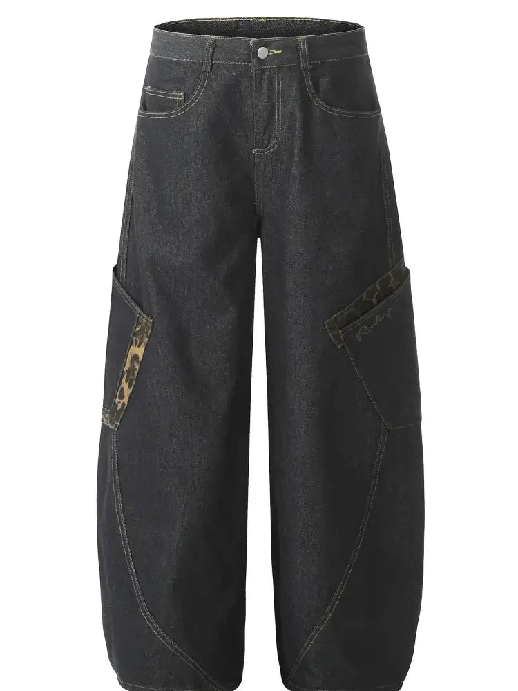 Men's Oversized Wash Cargo Jeans