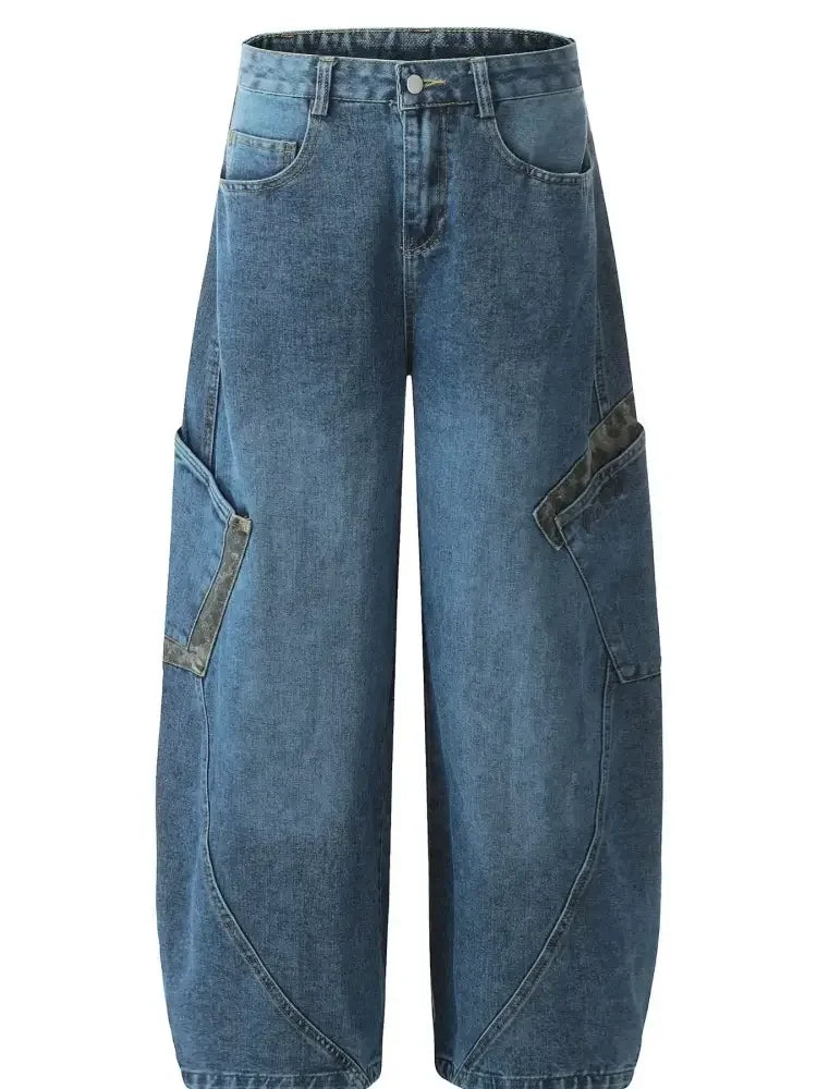 Men's Oversized Wash Cargo Jeans