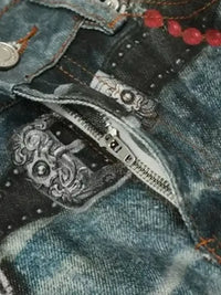Men's Paint Splatter Wide Leg Jeans