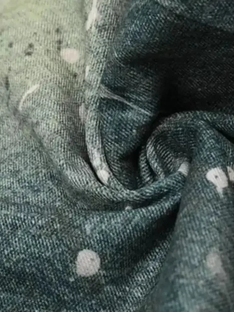 Men's Paint Splatter Wide Leg Jeans