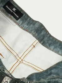 Men's Paint Splatter Wide Leg Jeans
