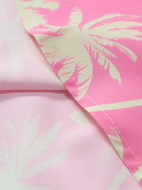 Men's Palm Tree Print Top and Shorts Summer Set