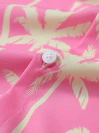 Men's Palm Tree Print Top and Shorts Summer Set