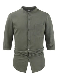 Men's Plus Size Button Down Half Sleeve Shirt