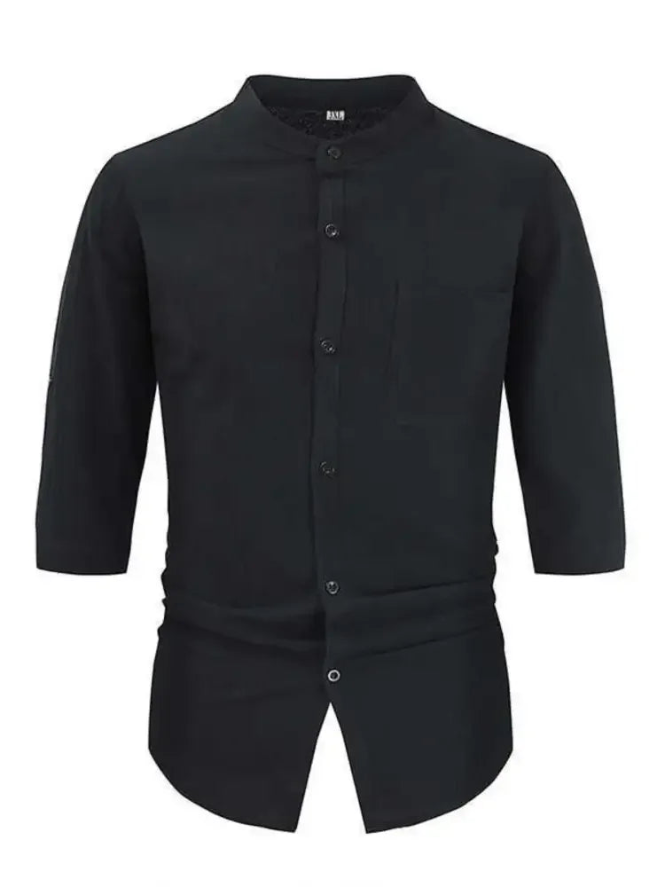 Men's Plus Size Button Down Half Sleeve Shirt