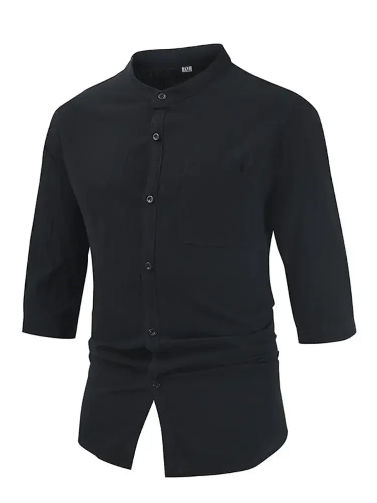Men's Plus Size Button Down Half Sleeve Shirt