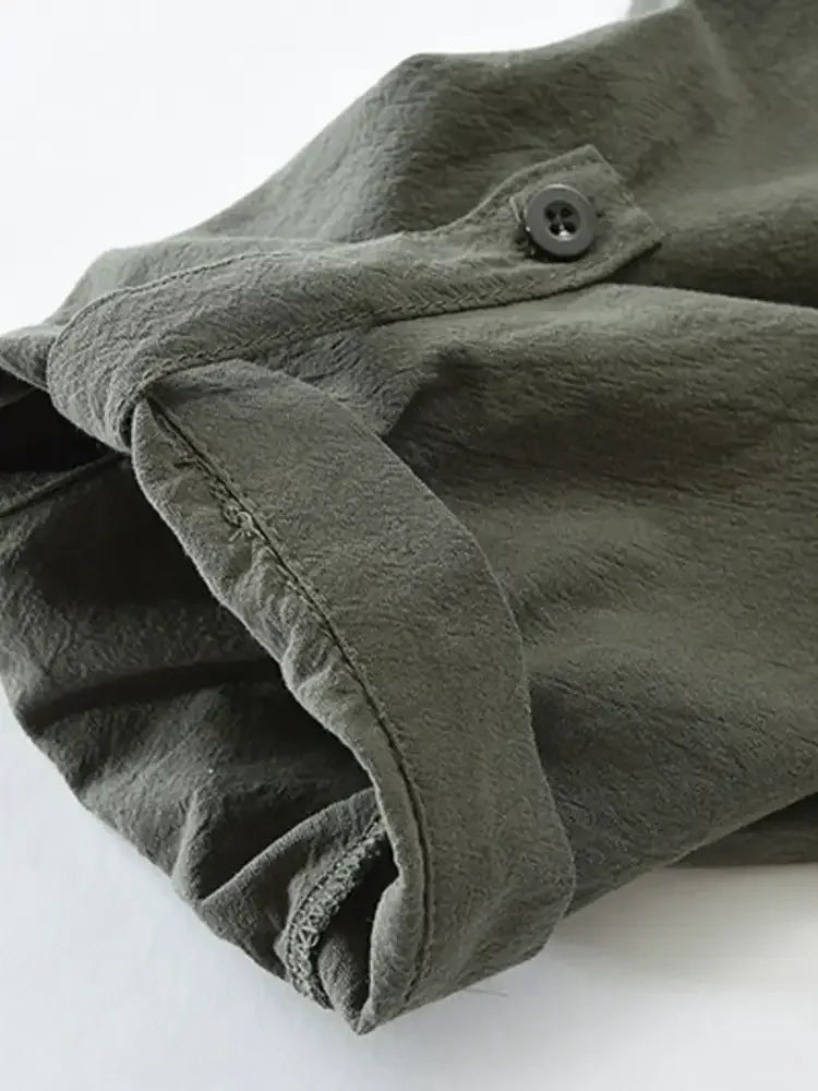 Men's Plus Size Button Down Half Sleeve Shirt