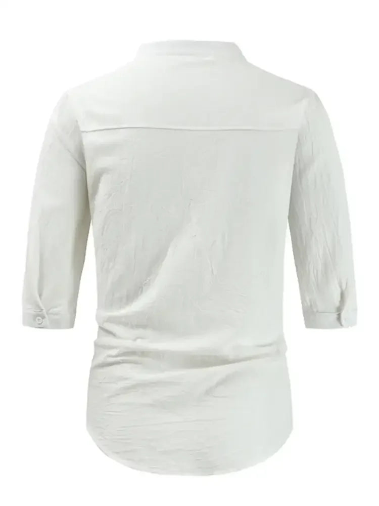 Men's Plus Size Button Down Half Sleeve Shirt