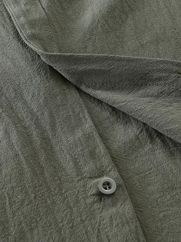 Men's Plus Size Button Down Half Sleeve Shirt