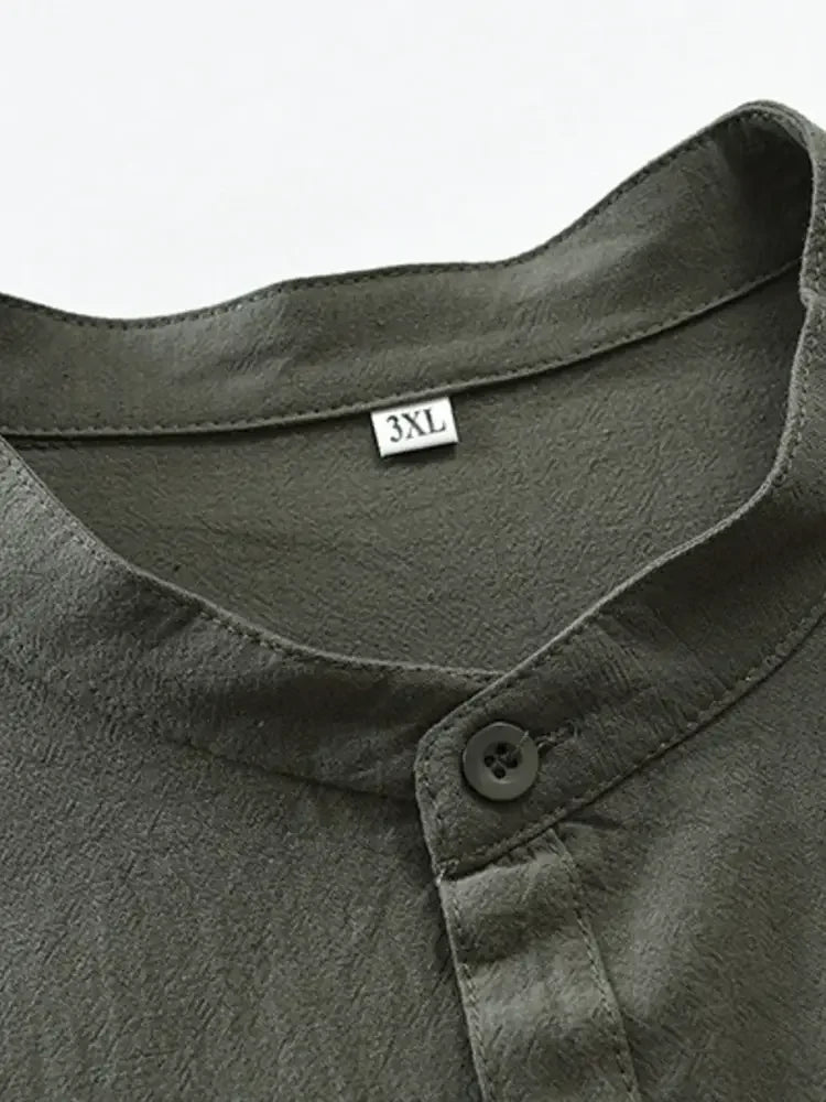 Men's Plus Size Button Down Half Sleeve Shirt