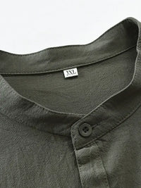 Men's Plus Size Button Down Half Sleeve Shirt