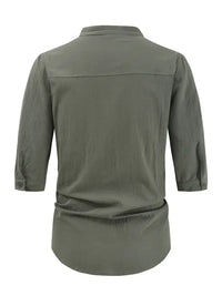 Men's Plus Size Button Down Half Sleeve Shirt