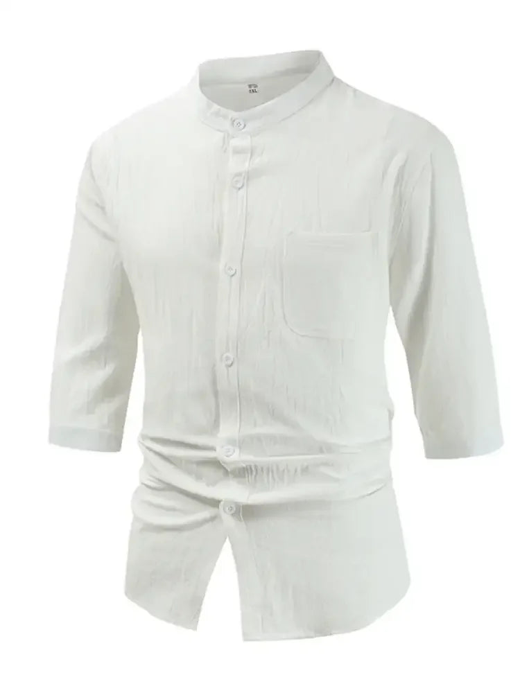 Men's Plus Size Button Down Half Sleeve Shirt