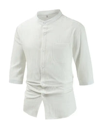 Men's Plus Size Button Down Half Sleeve Shirt