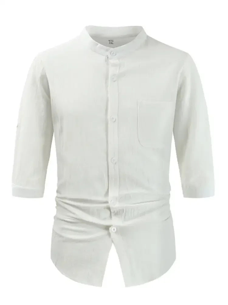 Men's Plus Size Button Down Half Sleeve Shirt